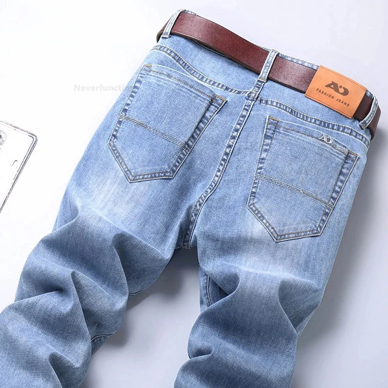 Neverfunction Men's Lightweight Straight Jeans – Summer Thin Stretch Business Casual Denim Pants 2026: Neverfunction Men's, Lightweight Straight Jeans, Summer Thin Stretch, Business Casual Denim Pants)