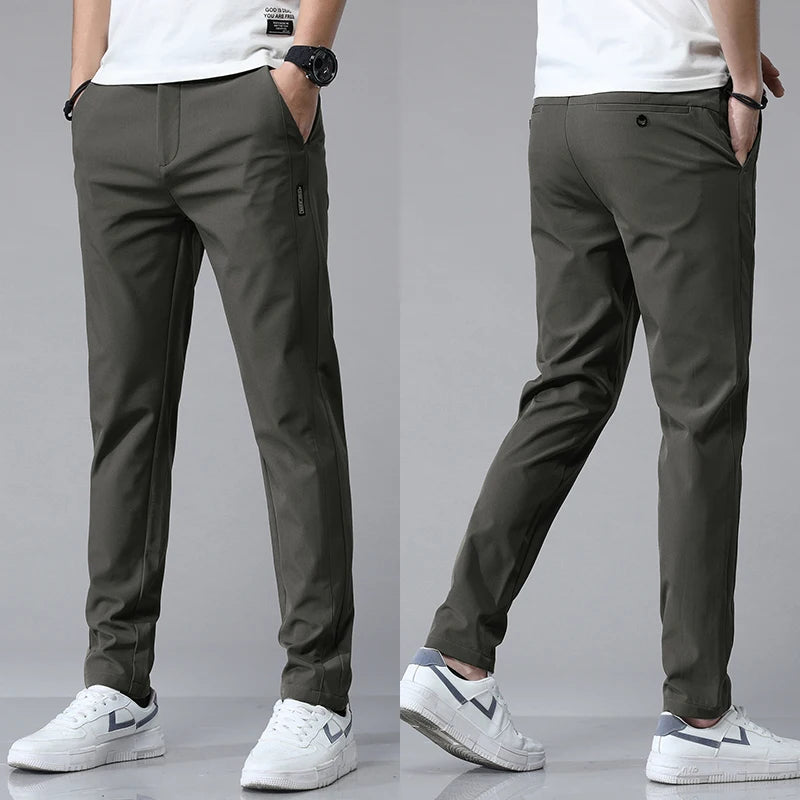 D1AMiRiL2 Men's Ultra-Thin Stretch Casual Pants – Slim Straight Summer Golf Trousers: Ultra-Thin Stretch, Casual Pants, Slim Straight, Summer Golf Trousers)