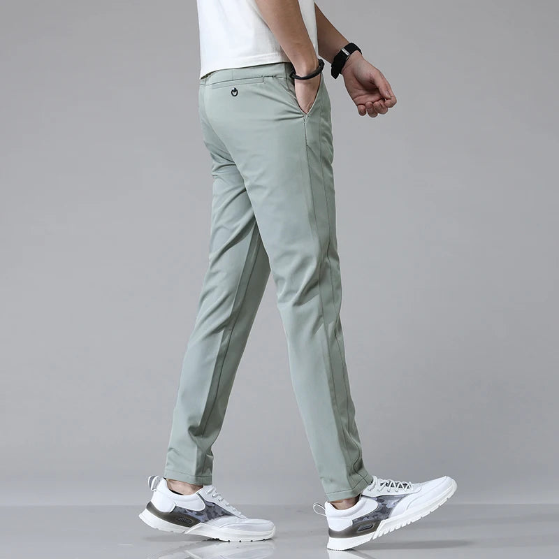 D1AMiRiL2 Men's Ultra-Thin Stretch Casual Pants – Slim Straight Summer Golf Trousers: Ultra-Thin Stretch, Casual Pants, Slim Straight, Summer Golf Trousers)