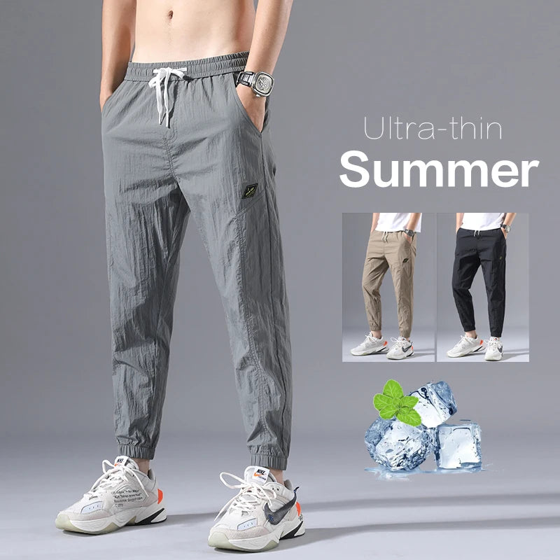 Men's Wrinkled Fabric Harem Pants – Loose Tapered Quick-Dry Summer City Boy Trousers  2026: Wrinkled Fabric, Harem Pants, Loose Tapered, Quick-Dry, City Boy Trousers)