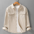 6199 Pure Cotton Long Sleeve Men's Casual Shirts Spring Fall Fashion Loose Fit Solid Color Youth Classic and Versatile Tops Male