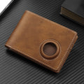 GERUOLA Men's Slim RFID Blocking Carbon Fiber Wallet with Apple AirTag Holder - Bifold Minimalist Card Holder, Front Pocket & Sc