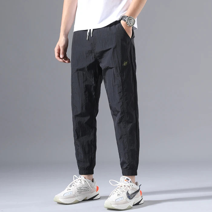 Men's Wrinkled Fabric Harem Pants – Loose Tapered Quick-Dry Summer City Boy Trousers  2026: Wrinkled Fabric, Harem Pants, Loose Tapered, Quick-Dry, City Boy Trousers)