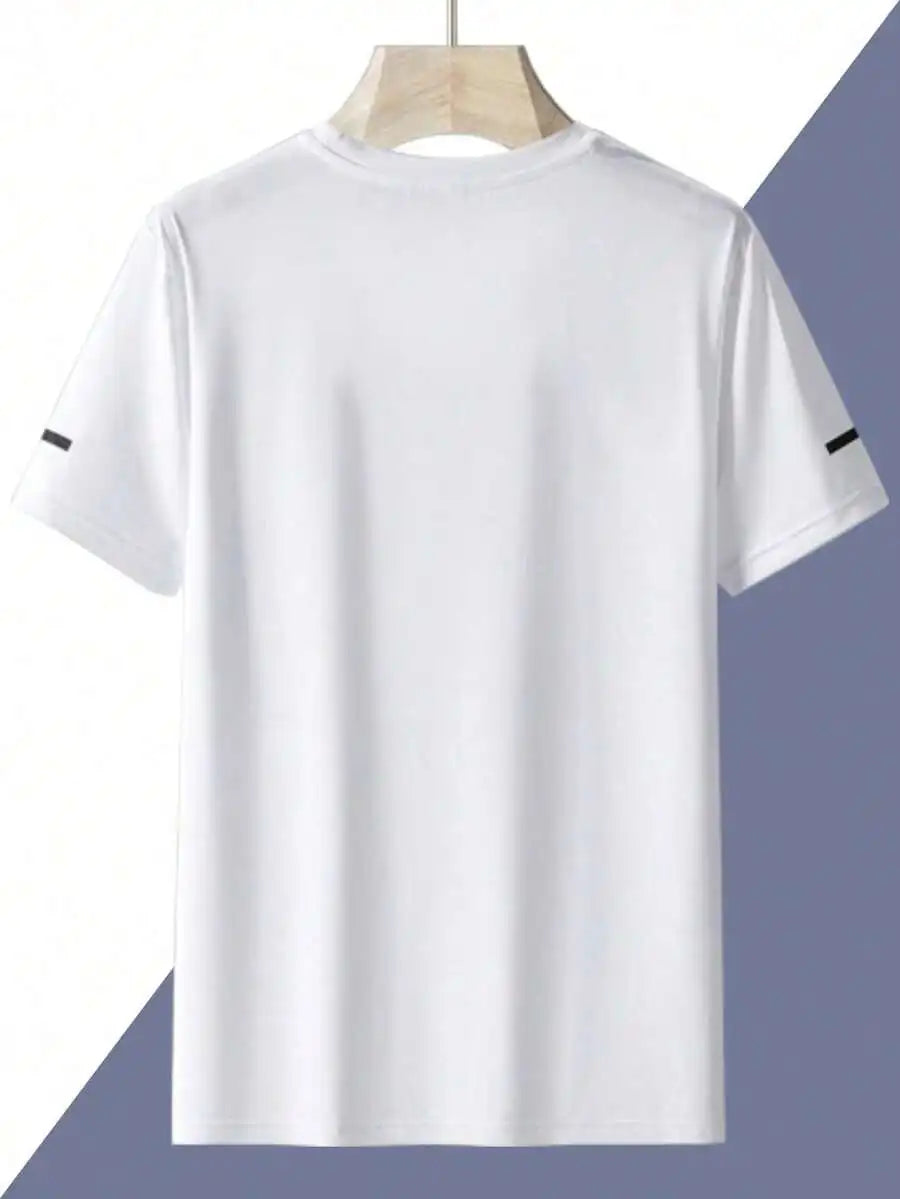 5pcs Mens Quick Dry Running T-Shirts For Hiking Fishing - Soft Stretch Lightweight Summer Sports Tees