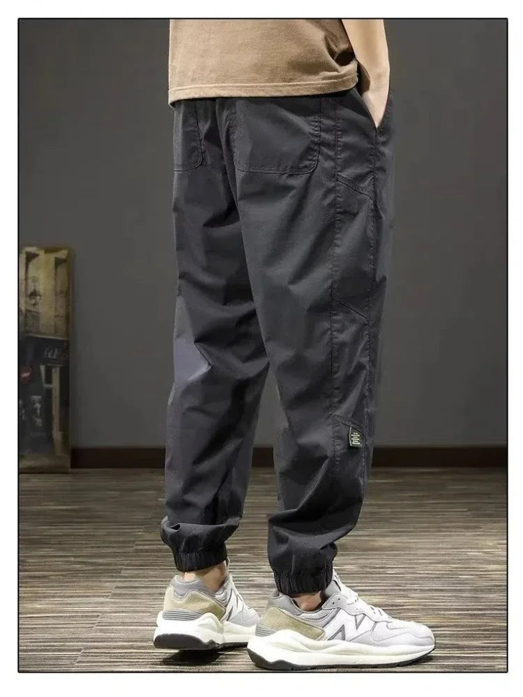 Men's Summer Ice Silk Casual Pants – Loose Fit Quick-Dry Ankle-Length Sports Trousers: Ice Silk Casual Pants, Loose Fit, Quick-Dry, Ankle-Length Trousers)