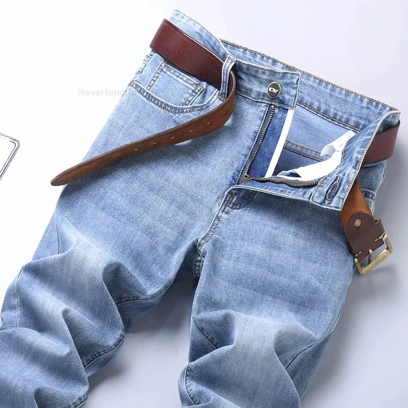 Neverfunction Men's Lightweight Straight Jeans – Summer Thin Stretch Business Casual Denim Pants 2026: Neverfunction Men's, Lightweight Straight Jeans, Summer Thin Stretch, Business Casual Denim Pants)