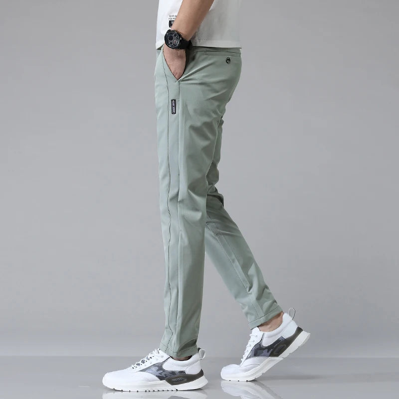 D1AMiRiL2 Men's Ultra-Thin Stretch Casual Pants – Slim Straight Summer Golf Trousers: Ultra-Thin Stretch, Casual Pants, Slim Straight, Summer Golf Trousers)
