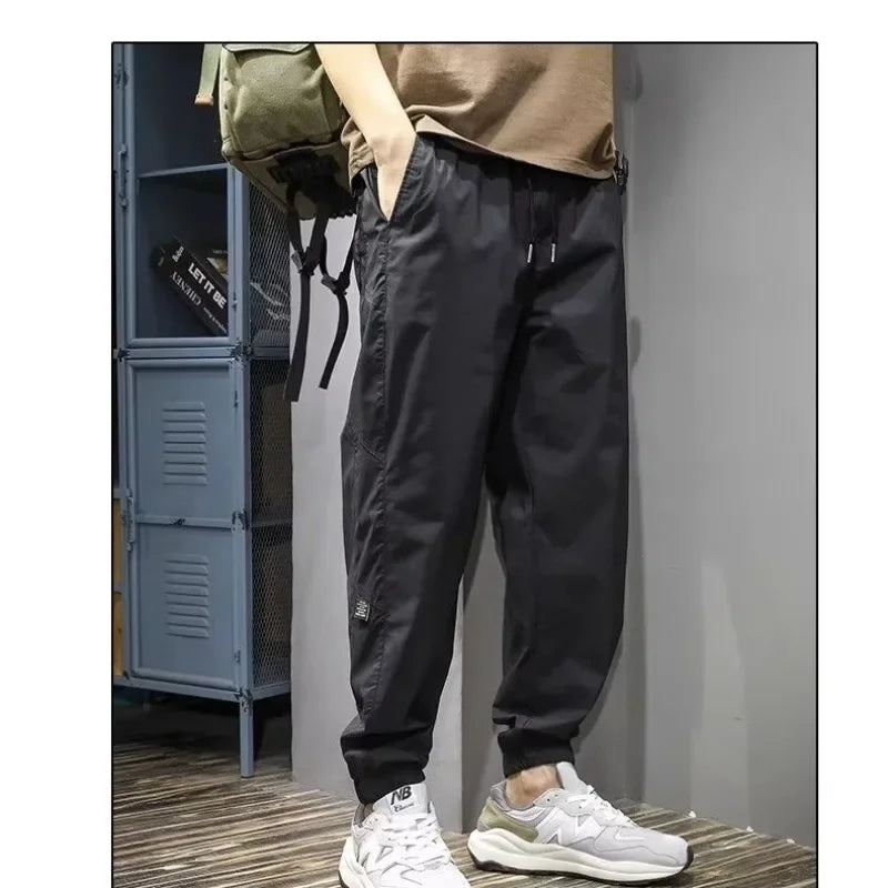 Men's Summer Ice Silk Casual Pants – Loose Fit Quick-Dry Ankle-Length Sports Trousers: Ice Silk Casual Pants, Loose Fit, Quick-Dry, Ankle-Length Trousers)