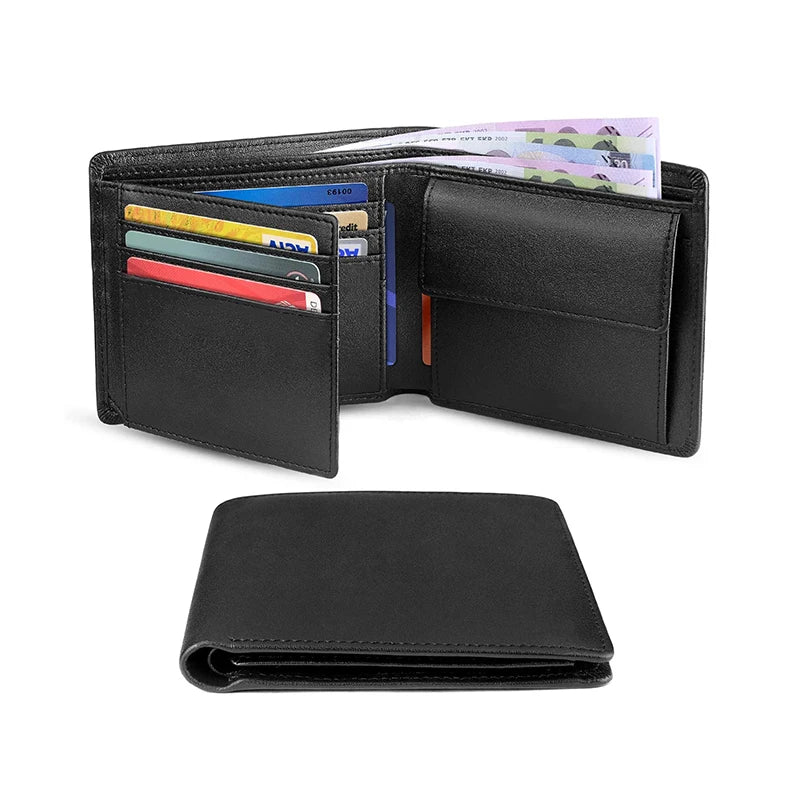 Wallets Mens Slim RFID Blocking with Coin Pocket  2 Banknote Compartments 10 Credit Card Holders Wallet for Men