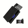 Slim Wallet with Coin Slot Credit Card Wallet Mens for Magnetic Closure RFID Protection Men Wallet