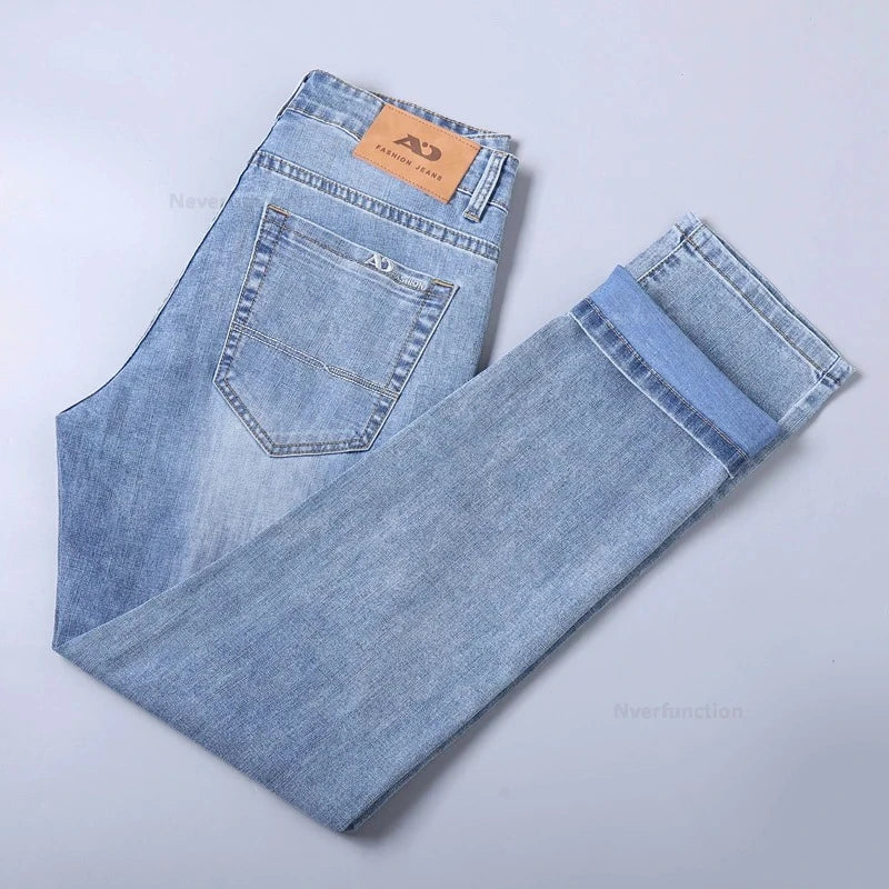 Neverfunction Men's Lightweight Straight Jeans – Summer Thin Stretch Business Casual Denim Pants 2026: Neverfunction Men's, Lightweight Straight Jeans, Summer Thin Stretch, Business Casual Denim Pants)
